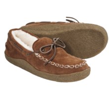 Acorn Yukon Moccasin Slippers - Suede (For Men) in Pecan - Closeouts