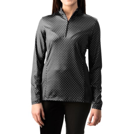 Active Printed Shirt UPF 50, Zip Neck, Long Sleeve (For Women)