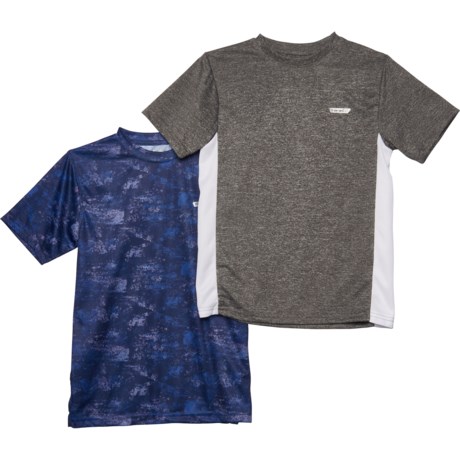 Hind Active T-Shirts - 2-Pack, Short Sleeve (For Big Boys) - CHARCOAL GRAY/BLUE (10/12 )