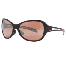 Adidas Adilibria Full Rim Sunglasses in Shiny Black/Pink/Lst Active Silver - Closeouts