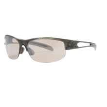 Adidas Adilibria Half-Rim Sunglasses - Large in Shiny Khaki/Lst Contrast Silver Light - Closeouts