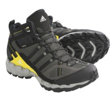 Adidas Outdoor AX 1 Mid Gore-Tex® Hiking Boots - Waterproof (For Men) in Dark Cinder/Black/Lab Lime - Closeouts