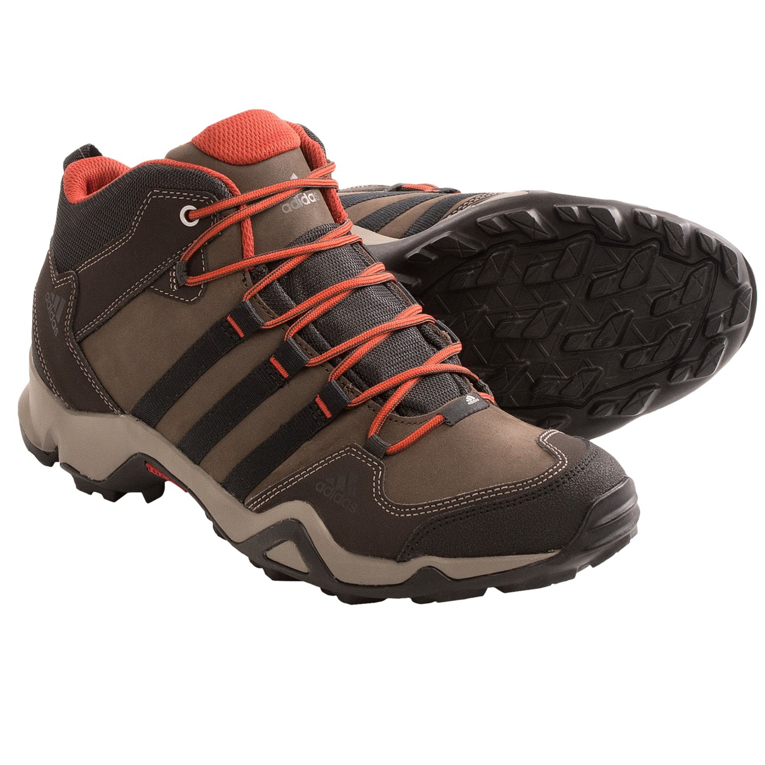 Adidas Outdoor Brushwood Mid Leather Hiking Boots (For Men) in Espresso