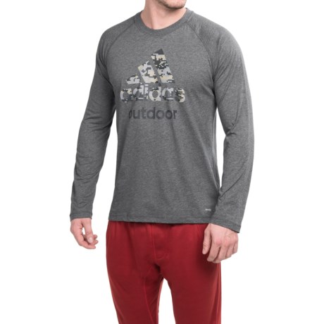 adidas outdoor Hiking ClimaLiteR T Shirt Organic Cotton Blend Long Sleeve For Men
