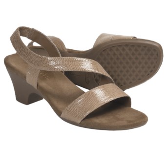 Aerosoles Brasserie Sandals - Ankle Strap (For Women) in Tan Lizard