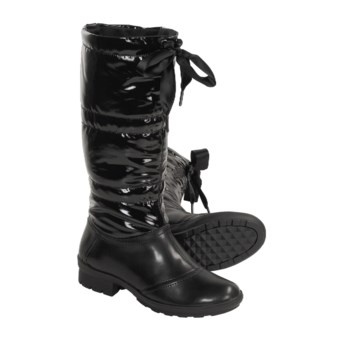 Aerosoles Decade Rain Boots - Satin Bow Closure (For Women) in Black