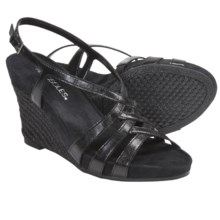 Aerosoles Lemon Plush Wedge Sandals (For Women) in Black Combo - Closeouts