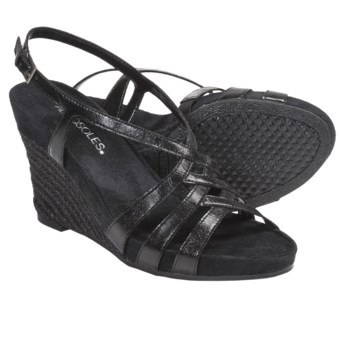 Aerosoles Lemon Plush Wedge Sandals (For Women) in Black Combo