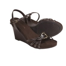 Aerosoles Plush Around Wedge Sandals (For Women) in Dark Brown Croco - Closeouts
