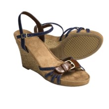 Aerosoles Plush Around Wedge Sandals (For Women) in Denim Combo - Closeouts
