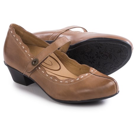 Aetrex Stephanie Mary Jane Shoes Leather For Women