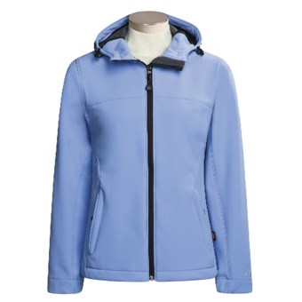 AFRC Skiwear Windstopper® Hooded Jacket - Soft Shell (For Women) in Sky Blue