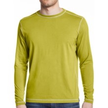 Agave Denim Albacore Crew Shirt - Sanded Supima® Jersey, Long Sleeve (For Men) in Citronelle - Closeouts