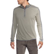 Agave Denim Albion Shirt - Supima® Cotton, Zip Mock Neck, Long Sleeve (For Men) in Paloma - Closeouts