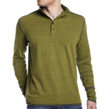Agave Denim Crows Nest Button Mock Polo Shirt - Long Sleeve (For Men) in Citronelle - Closeouts