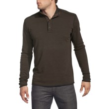 Agave Denim Cuyama Pullover Shirt - Brushed Jersey, Mock Neck, Long Sleeve (For Men) in Seal Brown - Closeouts