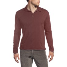 Agave Denim Eel Polo Shirt - Supima® Cotton, Long Sleeve (For Men) in Ox Blood - Closeouts