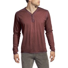 Agave Denim Eureka Henley Shirt - Supima® Cotton, Long Sleeve (For Men) in Ox Blood - Closeouts