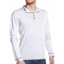 Agave Denim Greenwater Deconstucted Button Mock Shirt - Supima® Cotton, Long Sleeve (For Men) in Bright White - Closeouts