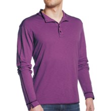 Agave Denim Greenwater Deconstucted Button Mock Shirt - Supima® Cotton, Long Sleeve (For Men) in Gloxinia - Closeouts