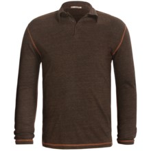 Agave Denim Nacimento Streaky Jersey Polo - Long Sleeve (For Men) in Bombay Brown - Closeouts