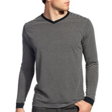 Agave Denim Sespe Shirt - Jersey Stripe, Long Sleeve (For Men) in Stretch Limo - Closeouts