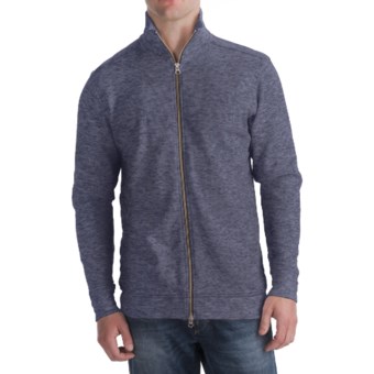 Agave Denim Tijunga Rib Shirt  - Zip Mock Neck, Long Sleeve (For Men) in Crown Blue