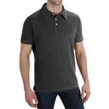 Agave Denim Tuna Polo Shirt - Supima® Cotton Jersey, Short Sleeve (For Men) in Jet Black - Closeouts