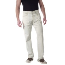 Agave Denim Waterman Jeans - Relaxed Fit, Contrast Stitching (For Men) in White Indigo Supima - Closeouts