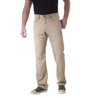 Agave Denim Waterman Sand N Sea Jeans - Cotton-Linen, Straight Fit (For Men) in Sand
