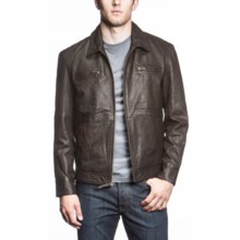 Agave High Voltage Lamb Leather Coat (For Men) in Dark Brown - Closeouts