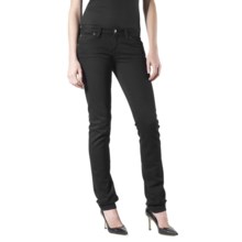 Agave Nectar Delgada Blackout Skinny Jeans - Stretch, Slim Fit (For Women) in Black - Closeouts