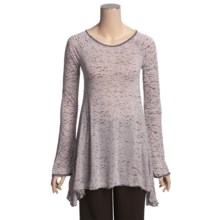 Agave Nectar Gamay Flare Burnout Shirt - Long Sleeve (For Women) in Fudge - Closeouts