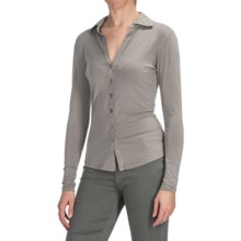 Agave Nectar Inez Shirt - Stretch Supima® Cotton-TENCEL® Jersey, Long Sleeve (For Women) in Paloma - Closeouts