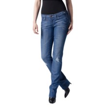 Agave Nectar Paraiso Blue Curls Jeans - Stretch Cotton, Slim Fit, Straight Leg (For Women) in Indigo - Closeouts