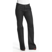 Agave Nectar Sol Mauna Kea Jeans - Stretch Trouser Fit, Flare Leg (For Women) in Black Herringbone - Closeouts