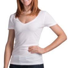 Agave Nectar Triton Groovy Stripe T-Shirt - Hemp-Organic Supima® Cotton, Short Sleeve (For Women) in Bright White - Closeouts