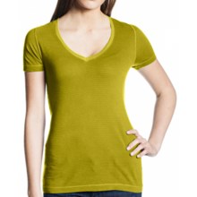Agave Nectar Triton Groovy Stripe T-Shirt - Hemp-Organic Supima® Cotton, Short Sleeve (For Women) in Citronelle - Closeouts