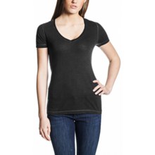 Agave Nectar Triton Groovy Stripe T-Shirt - Hemp-Organic Supima® Cotton, Short Sleeve (For Women) in Jet Black - Closeouts