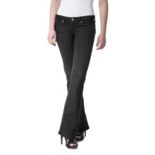 Agave Nectar Vaquera Blackout Jeans - Supima® Cotton, Slim Fit, Flared Leg (For Women) in Black - Closeouts
