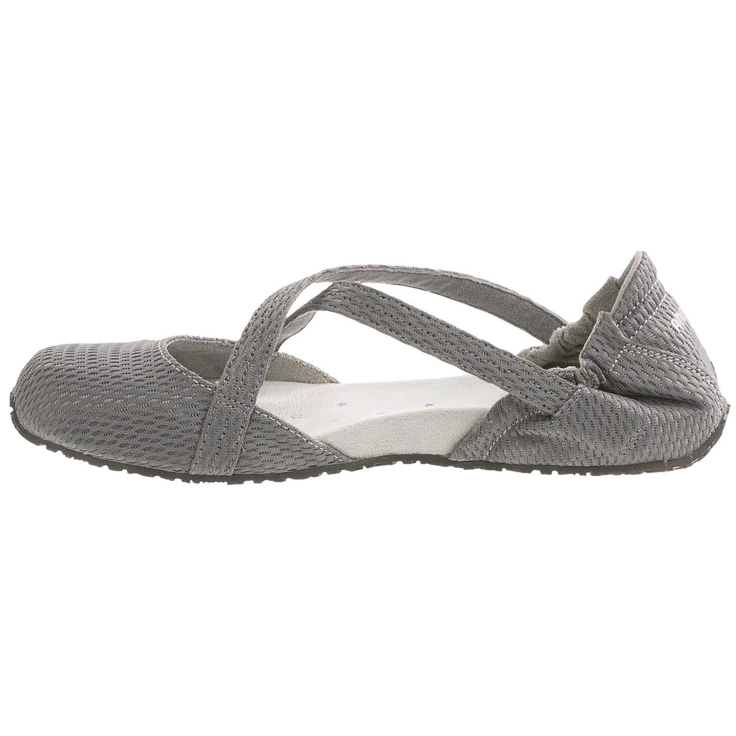 white mesh flats
