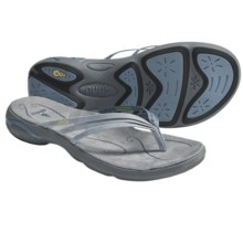 Ahnu Olema Sandals - Leather, Flip-Flops (For Women) in Dusty Blue - Closeouts