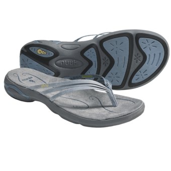 Ahnu Olema Sandals - Leather, Flip-Flops (For Women) in Dusty Blue