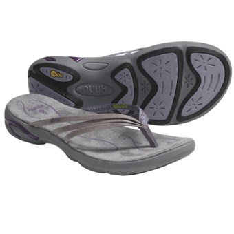 Ahnu Olema Sandals - Leather, Flip-Flops (For Women) in Minimal Grey