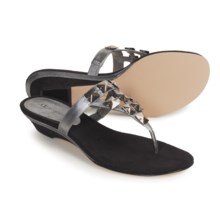 AK Anne Klein Zanetto Sandals (For Women) in Pewter - Closeouts