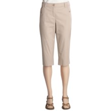 A.K.A. Woman Jules Bermuda Shorts - Fineline Stretch Cotton Twill (For Women) in Khaki - Closeouts