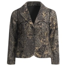 A.K.A. Woman Textured Paisley Jacket - Swing (For Women) in Black Multi - Closeouts