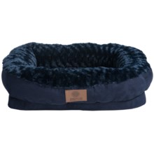 AKC Orthopedic Box Snuggle Dog Bed - Medium in Blue - Closeouts
