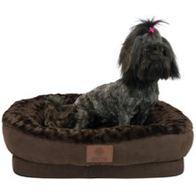 AKC Orthopedic Box Snuggle Dog Bed - Medium in Brown - Closeouts