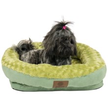 AKC Orthopedic Box Snuggle Dog Bed - Medium in Green - Closeouts